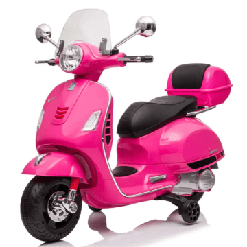 Piaggio Vespa GT com caixa de armazenamento rosa