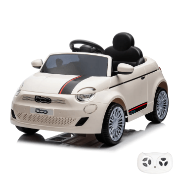 Fiat 500e Carro Elétrico para Crianças com Controlo Remoto - Branco