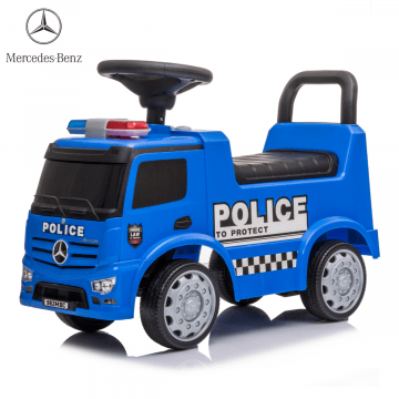 Polícia Carrito Montable Mercedes Para Bebe - Azul